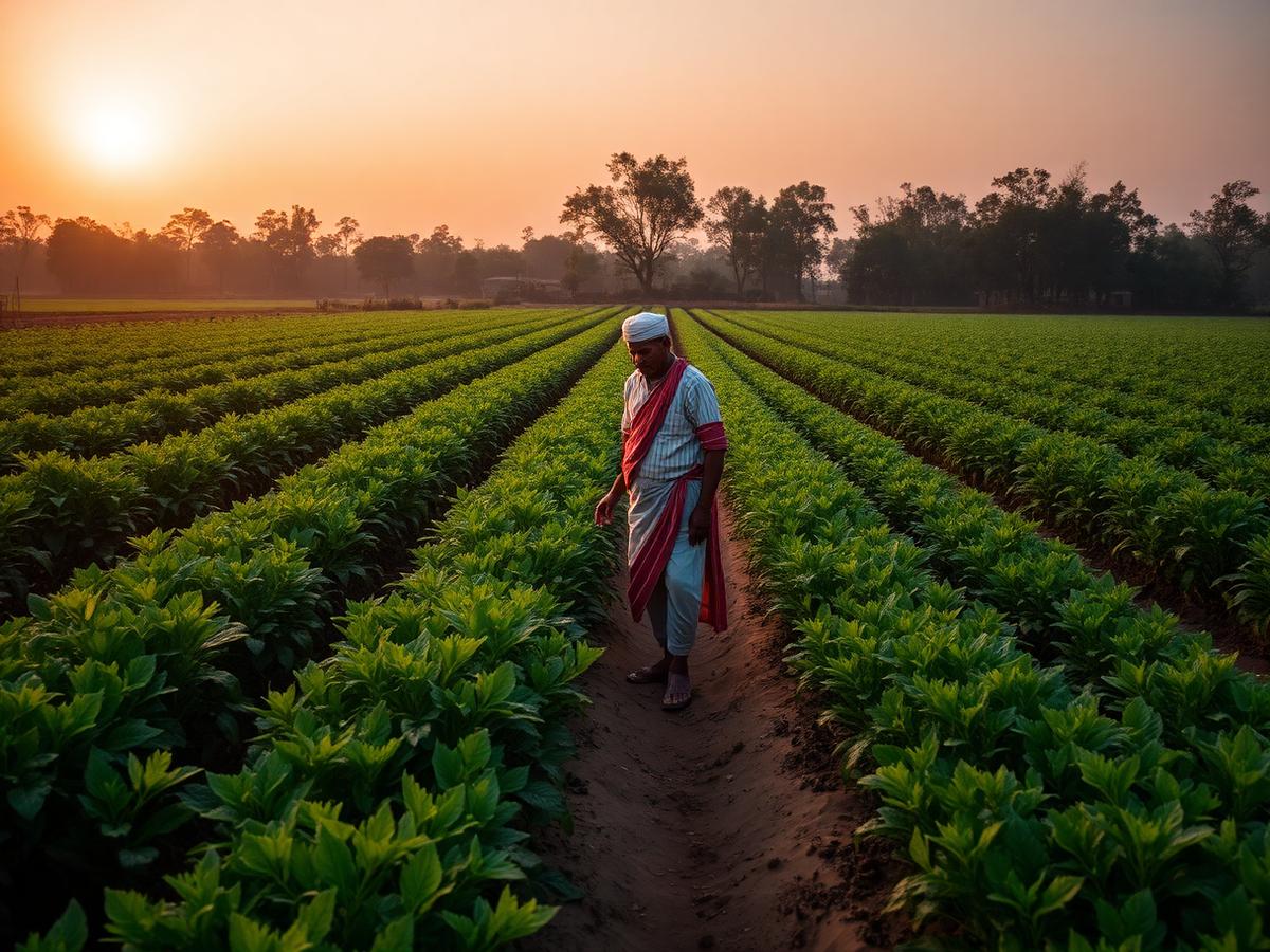 Indian turmeric farm